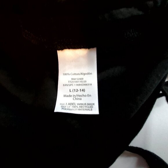 Time And Tru Size L Black Cotton Side Cinch T-Shirt Lightweight and breathable - Picture 6 of 11